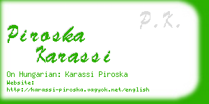 piroska karassi business card